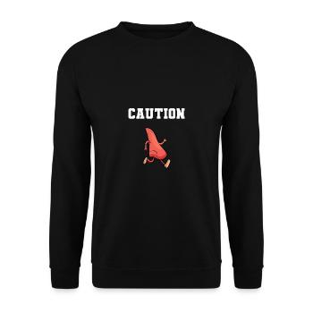 Laufende Nase Krankheit Survivor Geschenk - Unisex Pullover - Schwarz - Vorne - Alina (178cm) & Michal (187cm)