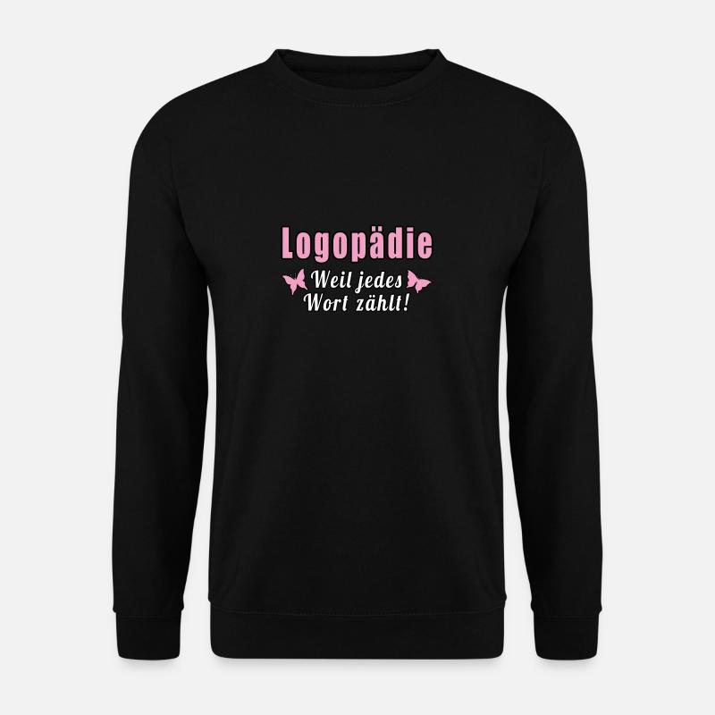 Logopädie Weil Jedes Wort Zählt - Unisex Pullover - Schwarz