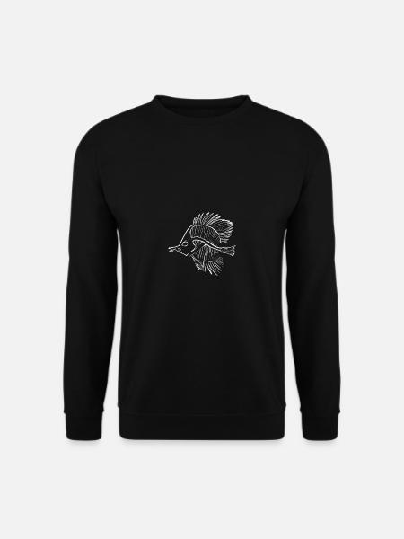 Fish skeleton fisherman gift - Unisex Sweatshirt - black