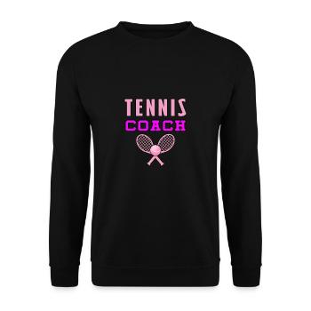Entraîneur de tennis - Sweat-shirt Unisexe - noir - Devant - Alina (178cm) & Michal (187cm)