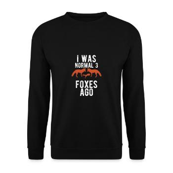Fuchs - Unisex Pullover - Schwarz - Vorne - Alina (178cm) & Michal (187cm)
