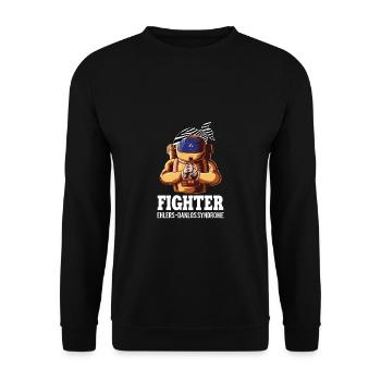 Ehlers Danlos Syndrome EDS Awareness Gift Warrior - Unisex Pullover - Schwarz - Vorne - Alina (178cm) & Michal (187cm)