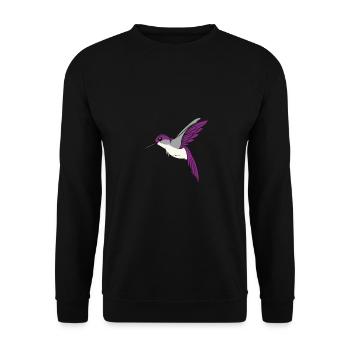Support for asexual pride flags - Unisex Sweatshirt - black - Front - Alina (178cm) & Michal (187cm)
