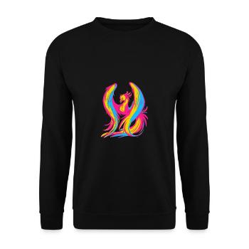 Pansexual Pride Funny Design Colors by PANSEXUAL - Unisex Sweatshirt - black - Front - Alina (178cm) & Michal (187cm)