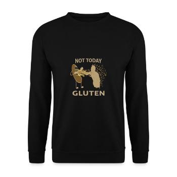 Gluten Intolerance Gluten Is Evil Coeliac Disease - Unisex Sweatshirt - black - Front - Alina (178cm) & Michal (187cm)