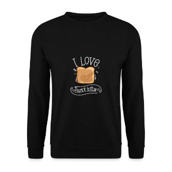Penaut Beurre Jelly Lover Drôle de fleur design - Sweat-shirt Unisexe - noir - Devant - Alina (178cm) & Michal (187cm)