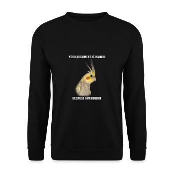Nymphensittich Vögel Lustige Nymphensittiche - Unisex Pullover - Schwarz - Vorne - Alina (178cm) & Michal (187cm)