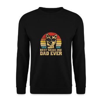 Meilleur Shiba Inu Chien Papa Jamais Puppy House - Sweat-shirt Unisexe - noir - Devant - Alina (178cm) & Michal (187cm)