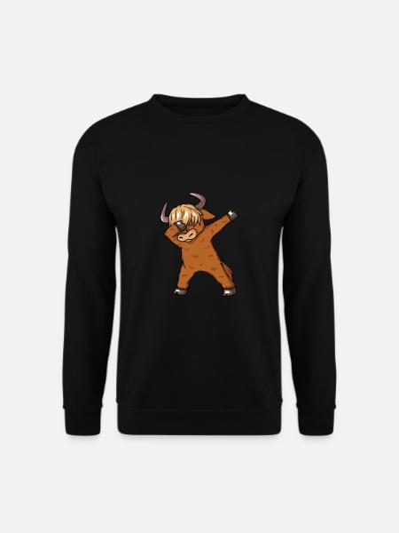 Schottische Hochlandkühe Dabbing Dance Cow - Unisex Pullover - Schwarz