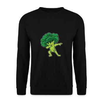 Brocoli Légumes Végétalien Végétarien Dabbing Dab Danse - Sweat-shirt Unisexe - noir - Devant - Alina (178cm) & Michal (187cm)