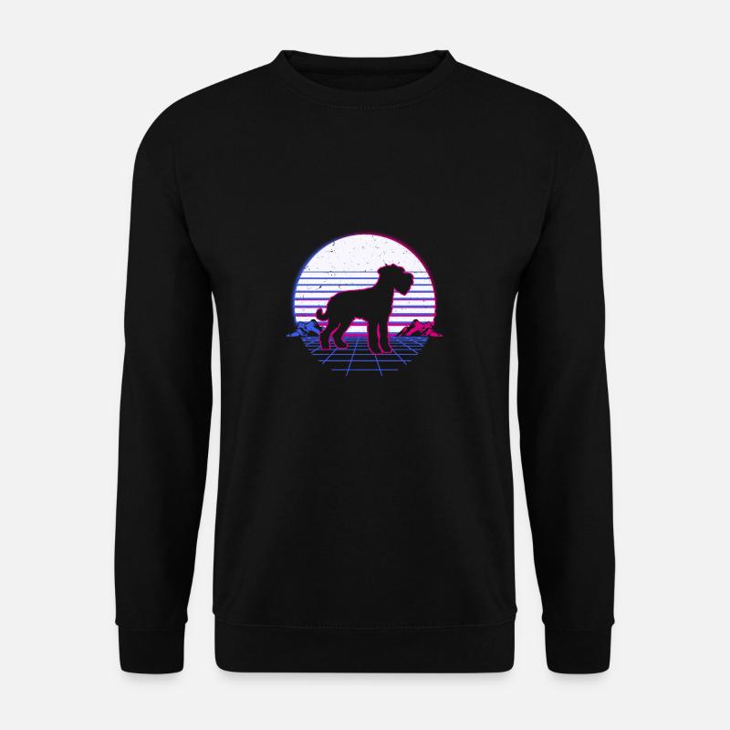Schnauzer Chien Rétro Vintage Retrowave - Sweat-shirt Unisexe - noir