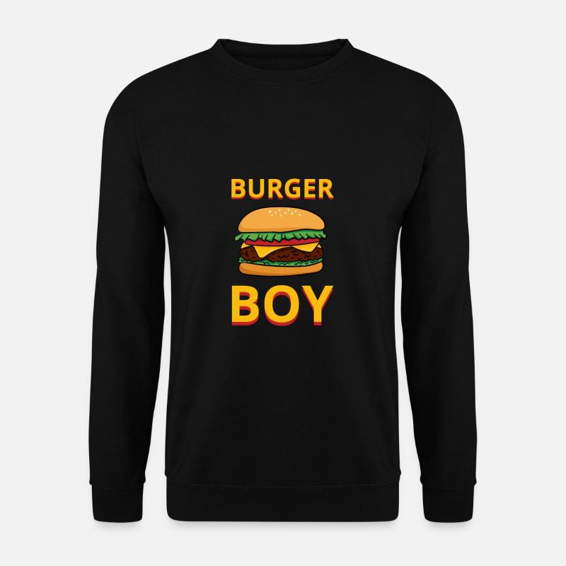 Burger Boy Hamburger Chef Restaurant - Sweat-shirt Unisexe - noir
