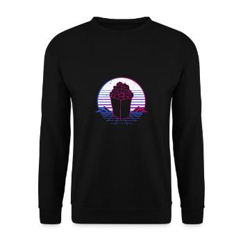 Popcorn Cinema Retro Vintage Retro Wave - Sweat-shirt Unisexe - noir - Devant - Alina (178cm) & Michal (187cm)