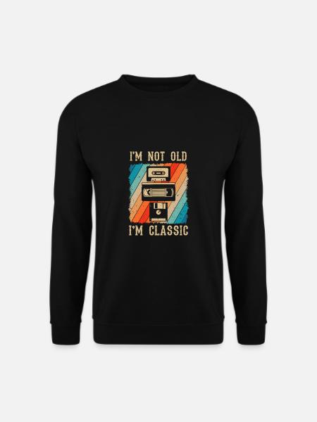 Nicht alt, sondern klassisch Musikvideo-Diskette - Unisex Pullover - Schwarz