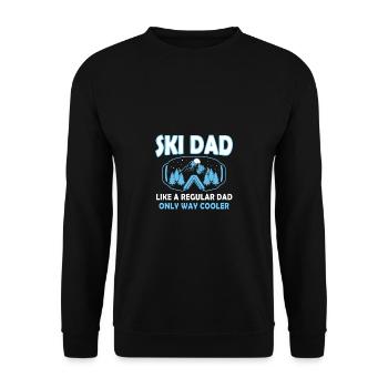Ski Dad Like A Regular Dad Only Cooler - Funny Ski - Unisex Pullover - Schwarz - Vorne - Alina (178cm) & Michal (187cm)
