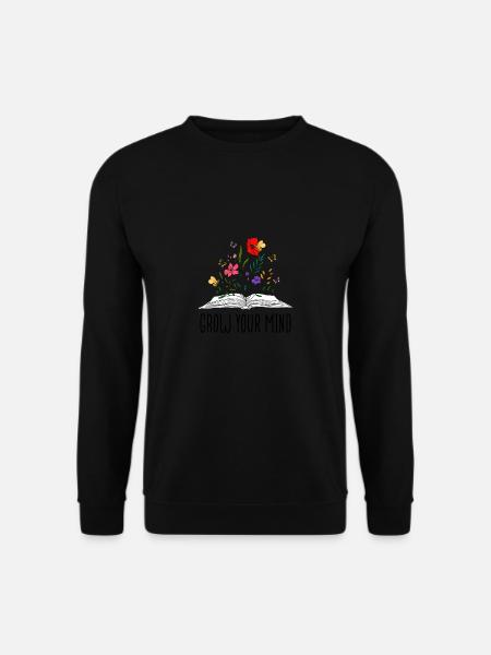 Buchen Sie mit Blumen Bienen und Schmetterlinge - Wachsen Sie Ihre - Unisex Pullover - Schwarz