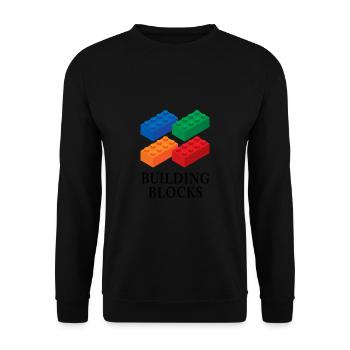 Souvenirs From Denmark Plastic Bricks Building Blo - Unisex Sweatshirt - black - Front - Alina (178cm) & Michal (187cm)