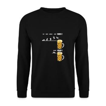 Funny Beer Sayings For Beer Drinkers - Beer Lovers - Unisex Sweatshirt - black - Front - Alina (178cm) & Michal (187cm)