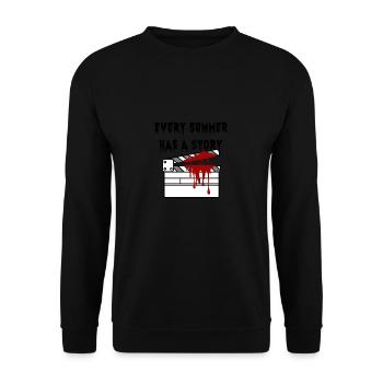 Every Summer Has A Story A Summertime Horror Spook - Unisex Sweatshirt - black - Front - Alina (178cm) & Michal (187cm)