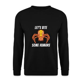 Funny Scary Spider A Summertime Horror Spooky Summ - Unisex Sweatshirt - black - Front - Alina (178cm) & Michal (187cm)