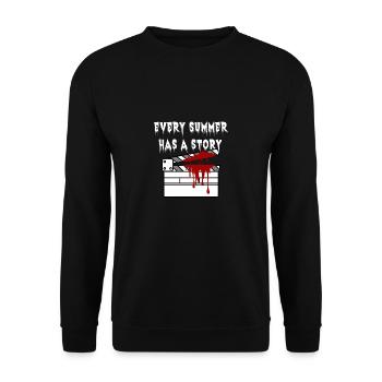Every Summer Has A Story A Summertime Horror Spook - Unisex Sweatshirt - black - Front - Alina (178cm) & Michal (187cm)
