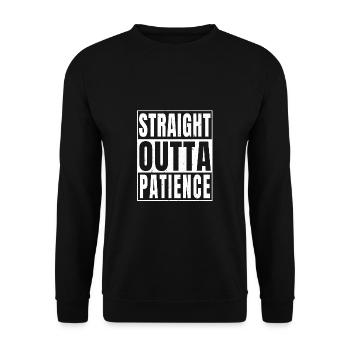Straight Outta Patience - Jemand, der aus Pa ist - Unisex Pullover - Schwarz - Vorne - Alina (178cm) & Michal (187cm)