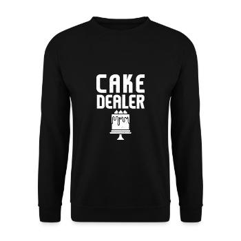 Marchand de gâteaux Détaillant de biscuits Boulanger Amateur de pâtisserie - Sweat-shirt Unisexe - noir - Devant - Alina (178cm) & Michal (187cm)