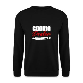 Marchand de biscuits Marchand de biscuits Boulanger Amateur de pâtisserie - Sweat-shirt Unisexe - noir - Devant - Alina (178cm) & Michal (187cm)