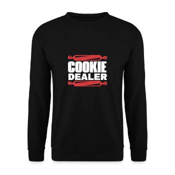 Marchand de biscuits Marchand de biscuits Boulanger Amateur de pâtisserie - Sweat-shirt Unisexe - noir - Devant - Alina (178cm) & Michal (187cm)