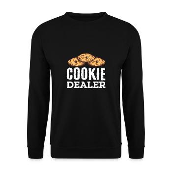 Marchand de biscuits Marchand de biscuits Boulanger Amateur de pâtisserie - Sweat-shirt Unisexe - noir - Devant - Alina (178cm) & Michal (187cm)