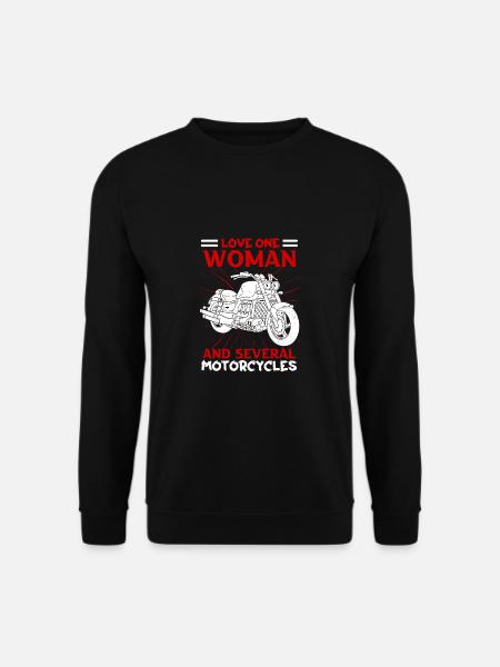 Aimez une femme et plusieurs motos moto - Sweat-shirt Unisexe - noir