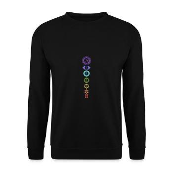 Maître Reiki Chakra Spirituel Holistique - Sweat-shirt Unisexe - noir - Devant - Alina (178cm) & Michal (187cm)