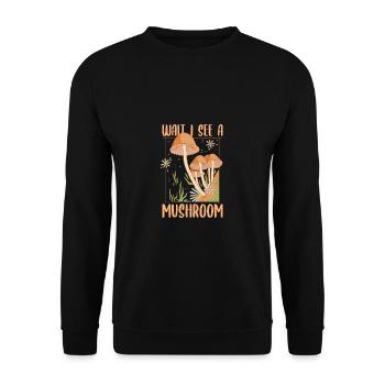 Chasse aux champignons Chasseur de champignons Cueilleur de champignons Morel Mycologue - Sweat-shirt Unisexe - noir - Devant - Alina (178cm) & Michal (187cm)