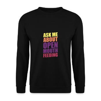 Whale Watcher Saying Whale Fans Humpback Whales - Unisex Sweatshirt - black - Front - Alina (178cm) & Michal (187cm)