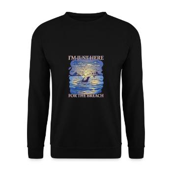 Whale Watcher Saying Whale Fans Humpback Whales - Unisex Sweatshirt - black - Front - Alina (178cm) & Michal (187cm)