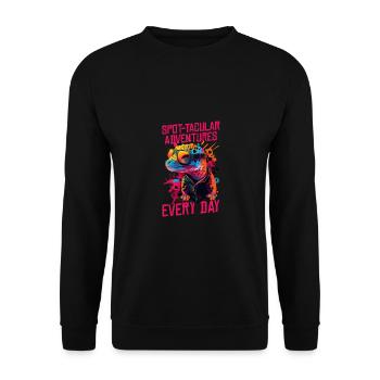 Leopard Gecko Lizard Lover - Unisex Sweatshirt - black - Front - Alina (178cm) & Michal (187cm)