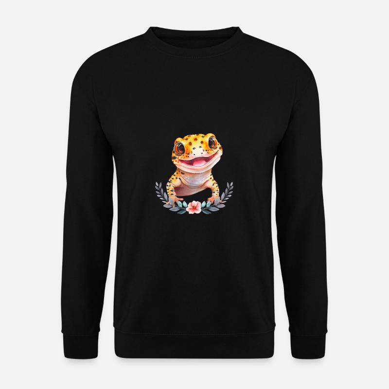 Leopard Gecko Echse Liebhaber - Unisex Pullover - Schwarz