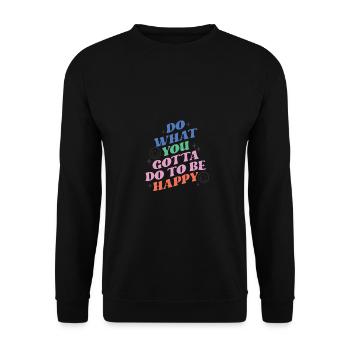 Citations de motivation inspirantes Dictons - Sweat-shirt Unisexe - noir - Devant - Alina (178cm) & Michal (187cm)