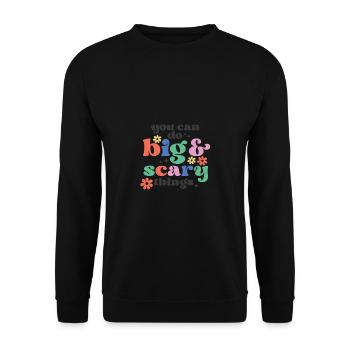 Inspirierende Motivierende Zitate Sprüche - Unisex Pullover - Schwarz - Vorne - Alina (178cm) & Michal (187cm)