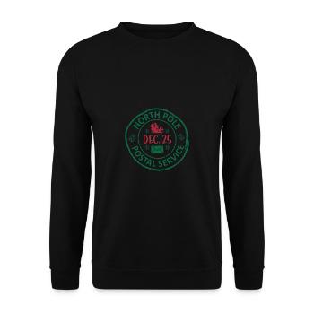 Postman Postman Postman Postman - Unisex Sweatshirt - black - Front - Alina (178cm) & Michal (187cm)