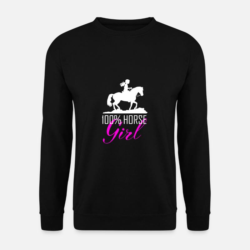 Fille cavalière disant - Sweat-shirt Unisexe - noir