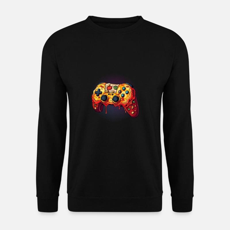 Pizza Gaming Controller Videospiele - Unisex Pullover - Schwarz