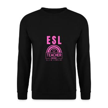 Enseignant d’anglais langue seconde |Langue anglaise |Pour les enseignants d’anglais langue seconde - Sweat-shirt Unisexe - noir - Devant - Alina (178cm) & Michal (187cm)