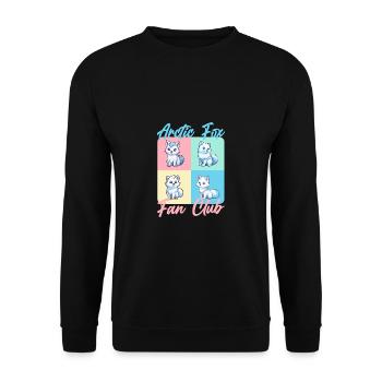 Polar Fuchs Eis Fuchs Arktis Fuchs - Unisex Pullover - Schwarz - Vorne - Alina (178cm) & Michal (187cm)