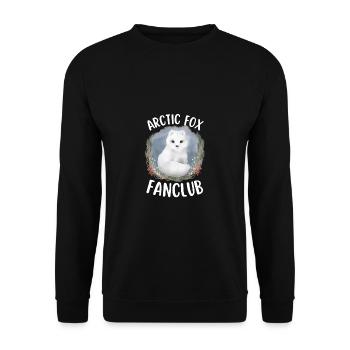 Polar Fuchs Eis Fuchs Arktis Fuchs - Unisex Sweatshirt - black - Front - Alina (178cm) & Michal (187cm)