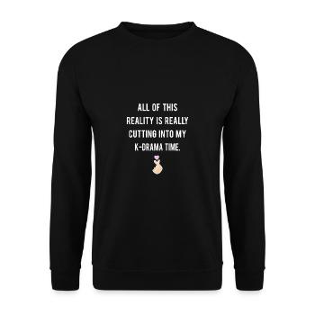 K-DRAMA MAMA FAN DRAME CORÉEN - Sweat-shirt Unisexe - noir - Devant - Alina (178cm) & Michal (187cm)