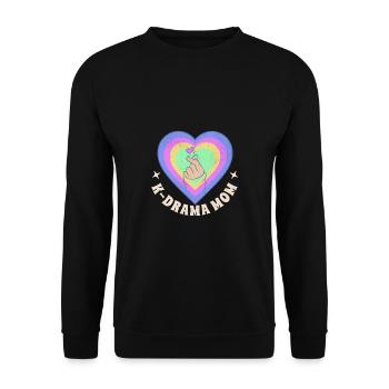 K-Drama Liebhaber Lustig KDrama Mutter - Unisex Pullover - Schwarz - Vorne - Alina (178cm) & Michal (187cm)