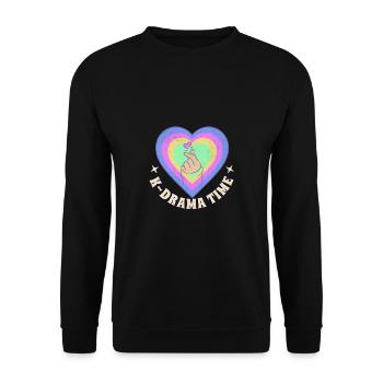 K-Drama Liebhaber Lustig KDrama Mutter - Unisex Pullover - Schwarz - Vorne - Alina (178cm) & Michal (187cm)
