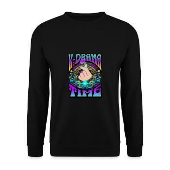 K-Drama Liebhaber Lustig KDrama Mutter - Unisex Pullover - Schwarz - Vorne - Alina (178cm) & Michal (187cm)