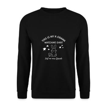 K-Drama Lover Drôle KDrama Maman - Sweat-shirt Unisexe - noir - Devant - Alina (178cm) & Michal (187cm)